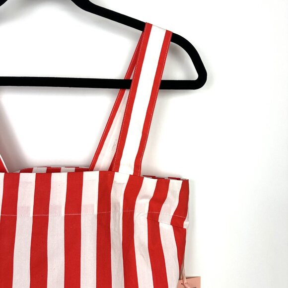 NWT Ban.do Easy Boxy Tank Red White Vertical Stripes Small - Picture 3 of 9
